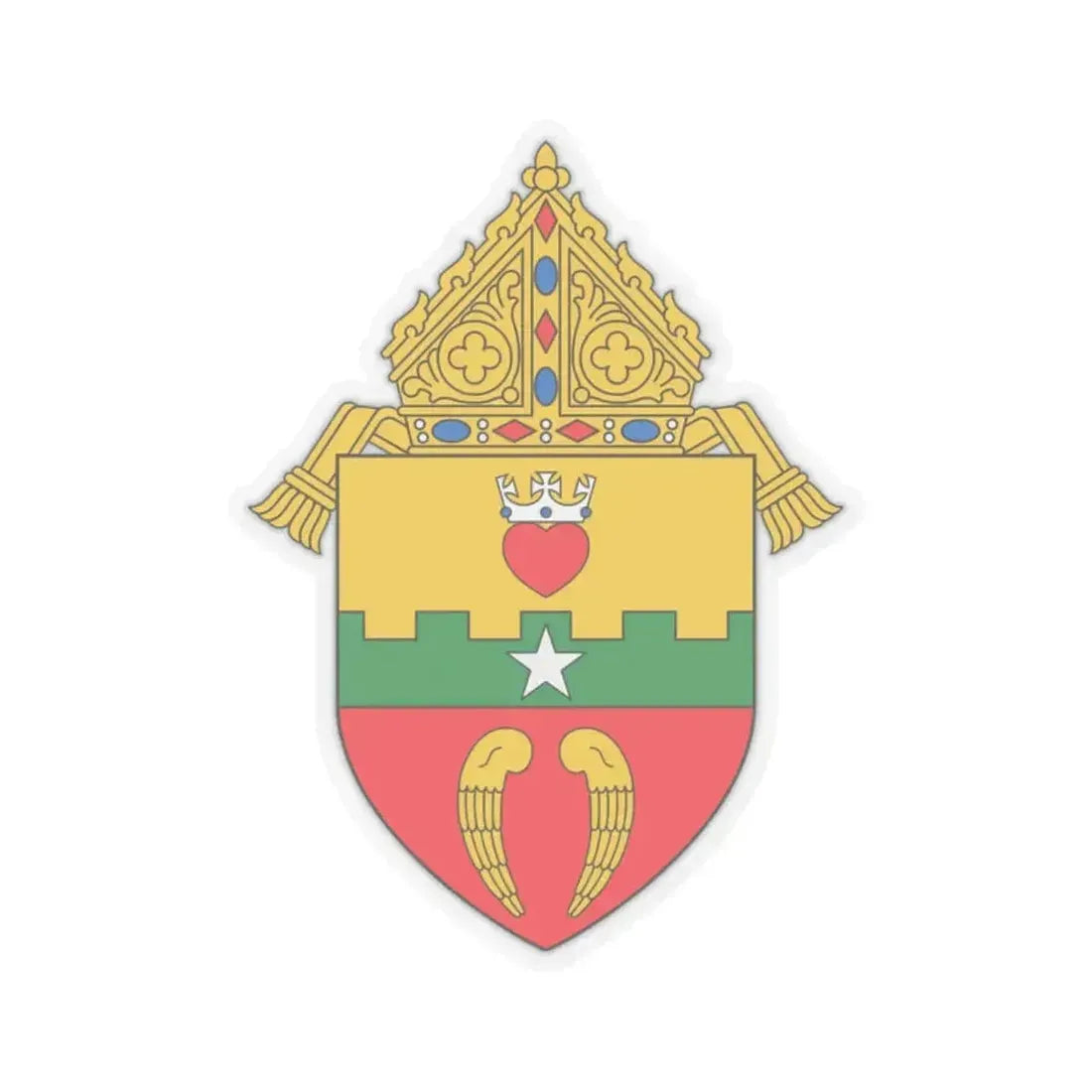 Diocese of San Angelo - STICKER Vinyl Kiss-Cut Decal 2 Inch Transparent - The Sticker Space