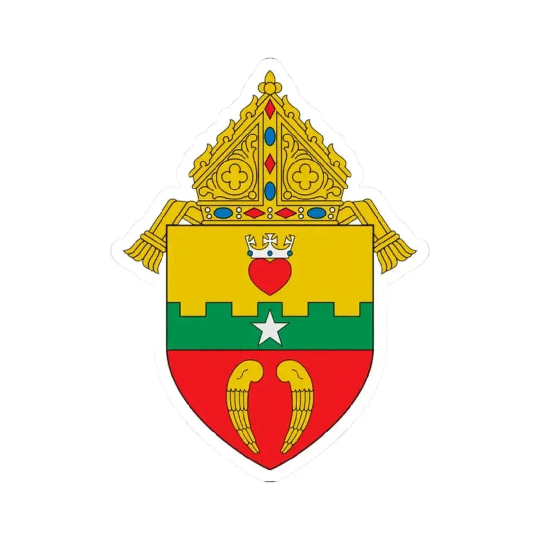 Diocese of San Angelo - STICKER Vinyl Kiss-Cut Decal 2 Inch White - The Sticker Space