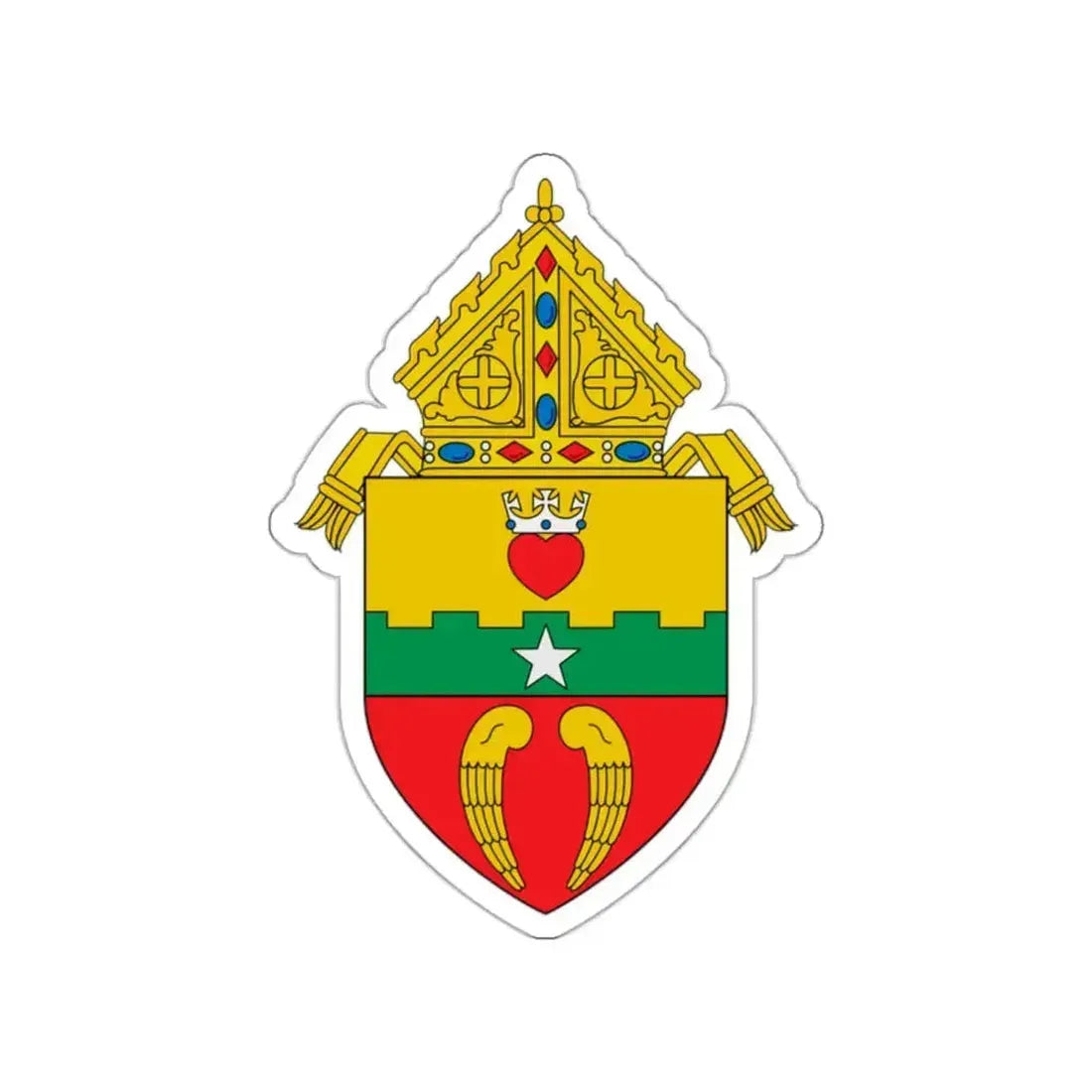 Diocese of San Angelo, TX - STICKER Vinyl Die-Cut Decal White Die-Cut 2 Inch - The Sticker Space