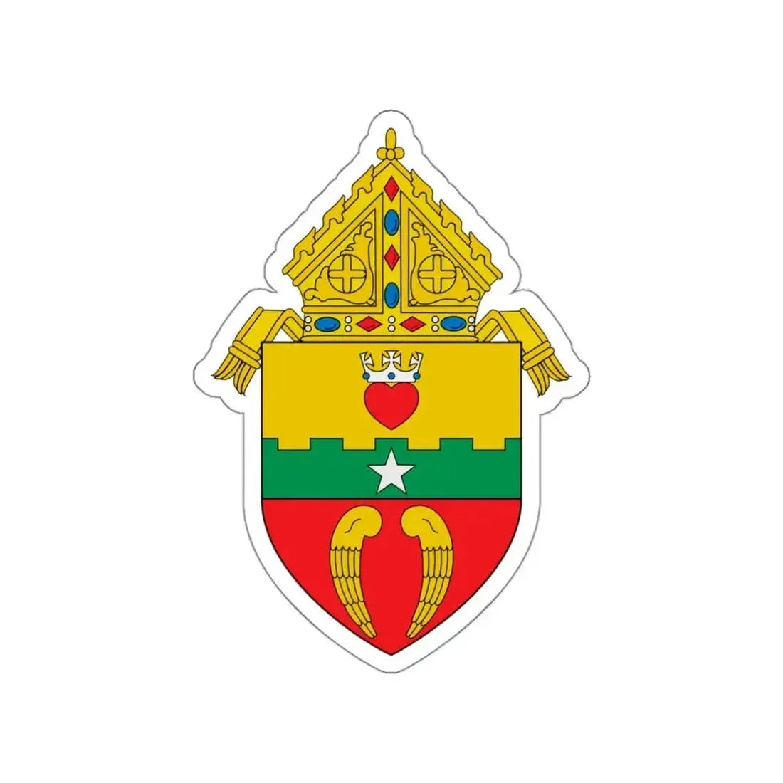Diocese of San Angelo, TX - STICKER Vinyl Die-Cut Decal White Die-Cut 3 Inch - The Sticker Space