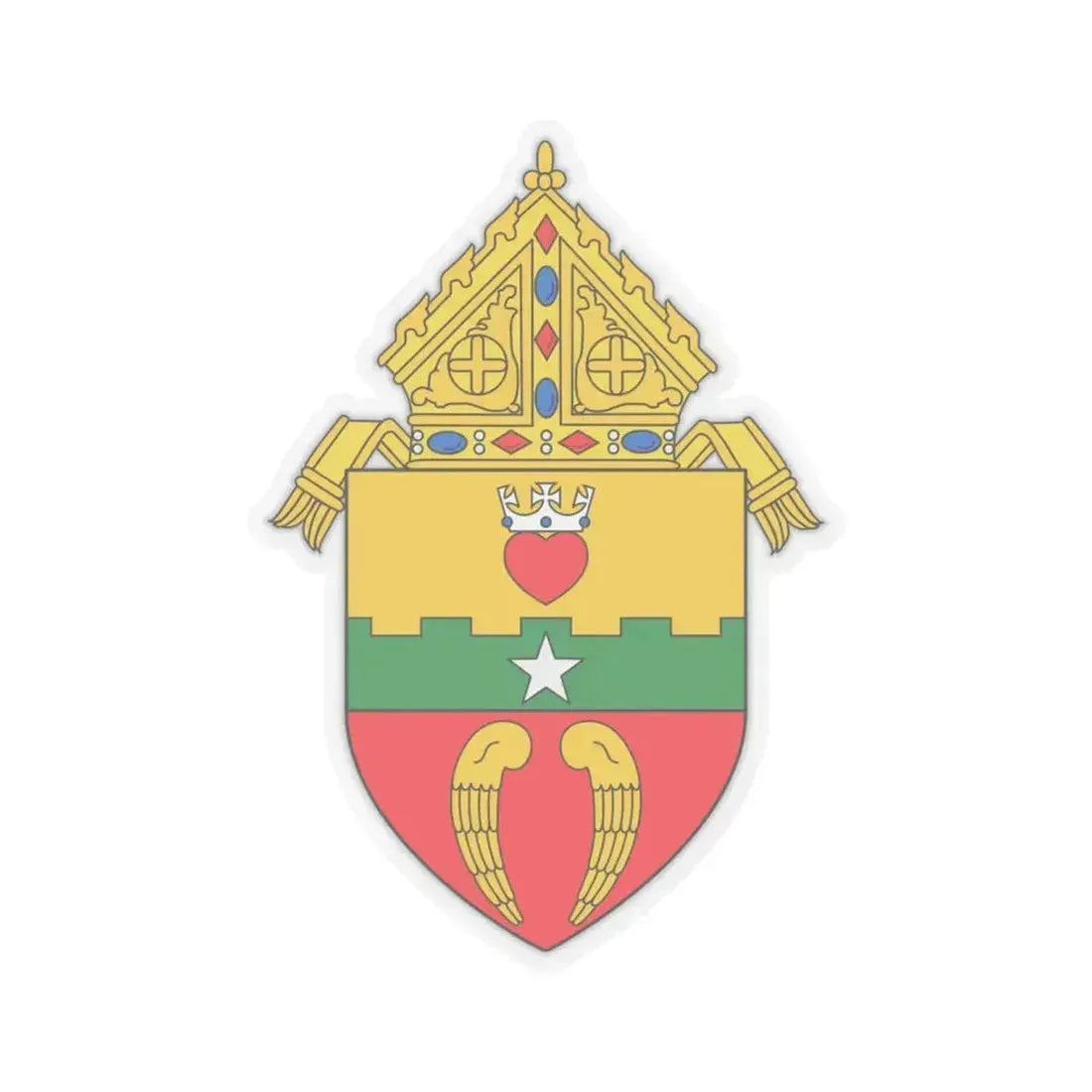 Diocese of San Angelo, TX - STICKER Vinyl Kiss-Cut Decal 6 Inch Transparent - The Sticker Space