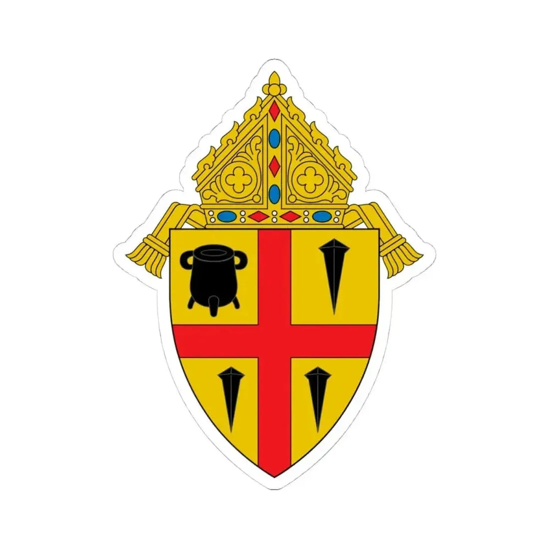 Diocese of San Diego - STICKER Vinyl Kiss-Cut Decal 4 Inch White - The Sticker Space