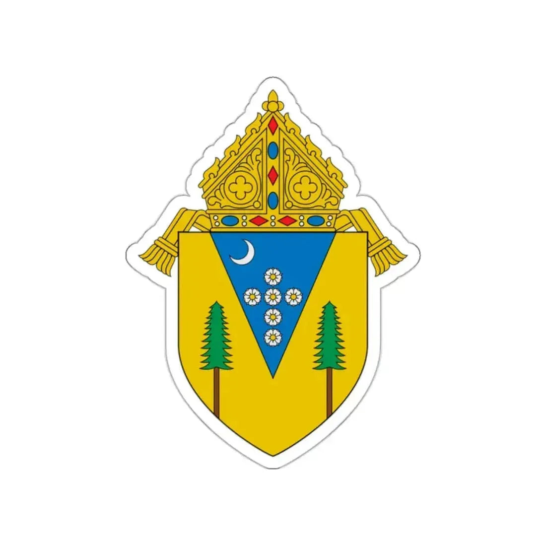 Diocese of Santa Rosa in California - STICKER Vinyl Die-Cut Decal White Die-Cut 2 Inch - The Sticker Space