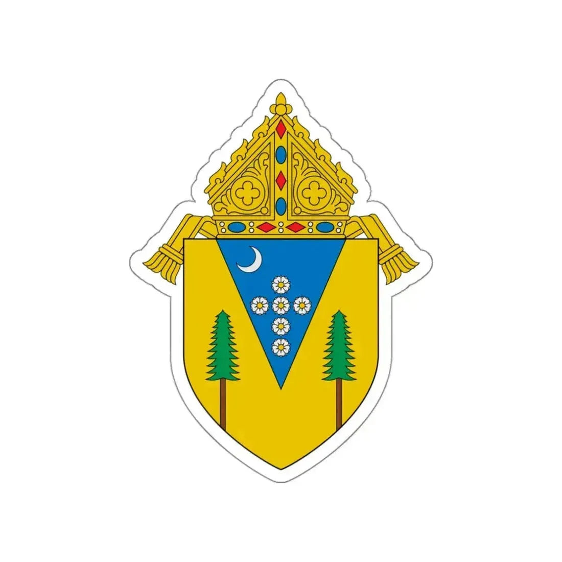 Diocese of Santa Rosa in California - STICKER Vinyl Die-Cut Decal White Die-Cut 3 Inch - The Sticker Space