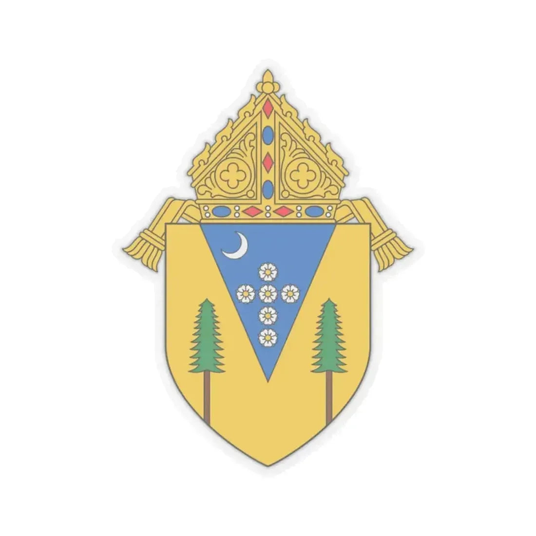 Diocese of Santa Rosa in California - STICKER Vinyl Kiss-Cut Decal 2 Inch Transparent - The Sticker Space