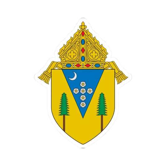 Diocese of Santa Rosa in California - STICKER Vinyl Kiss-Cut Decal 2 Inch White - The Sticker Space