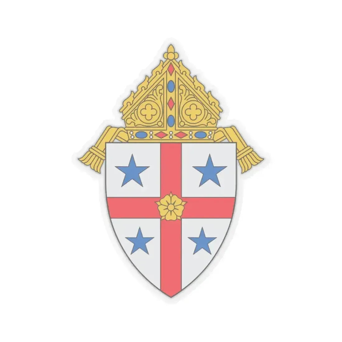 Diocese of Savannah - STICKER Vinyl Kiss-Cut Decal 2 Inch Transparent - The Sticker Space