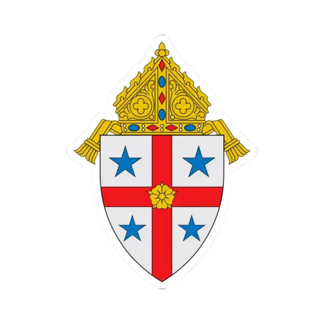 Diocese of Savannah - STICKER Vinyl Kiss-Cut Decal 2 Inch White - The Sticker Space