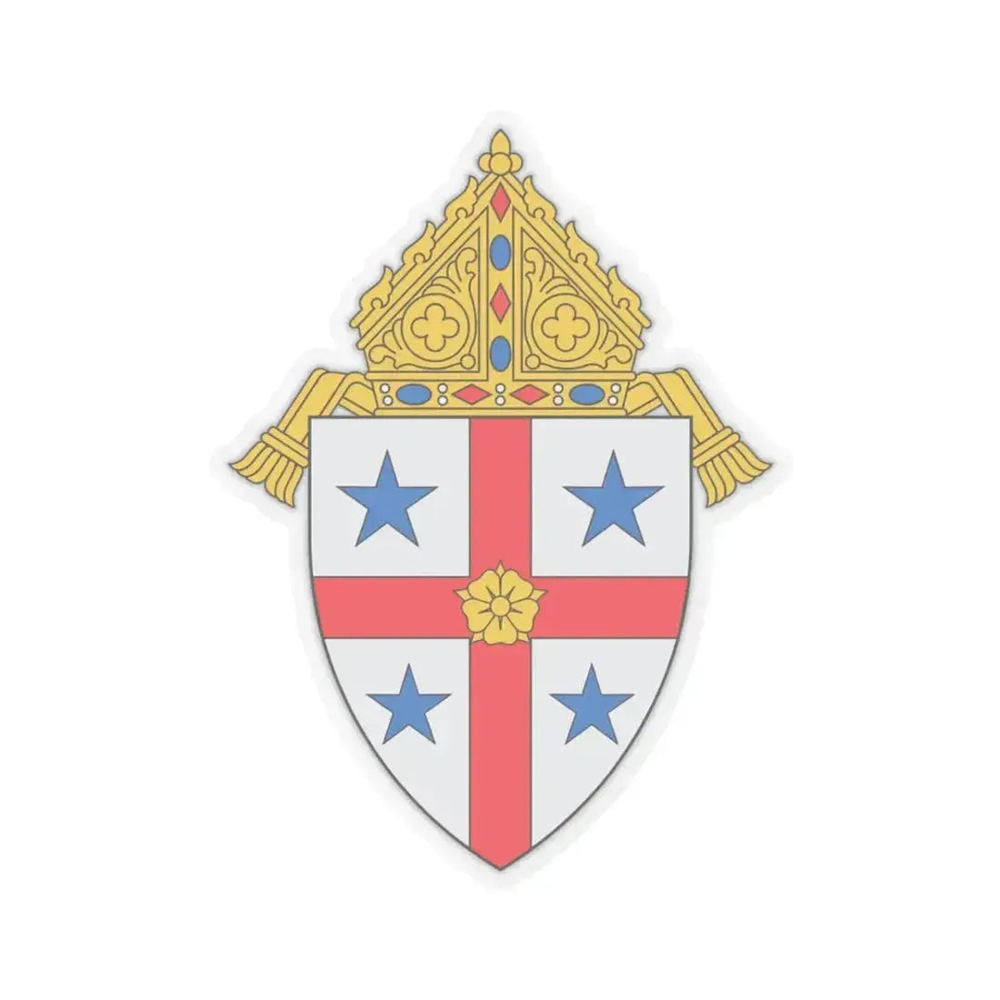 Diocese of Savannah - STICKER Vinyl Kiss-Cut Decal 3 Inch Transparent - The Sticker Space