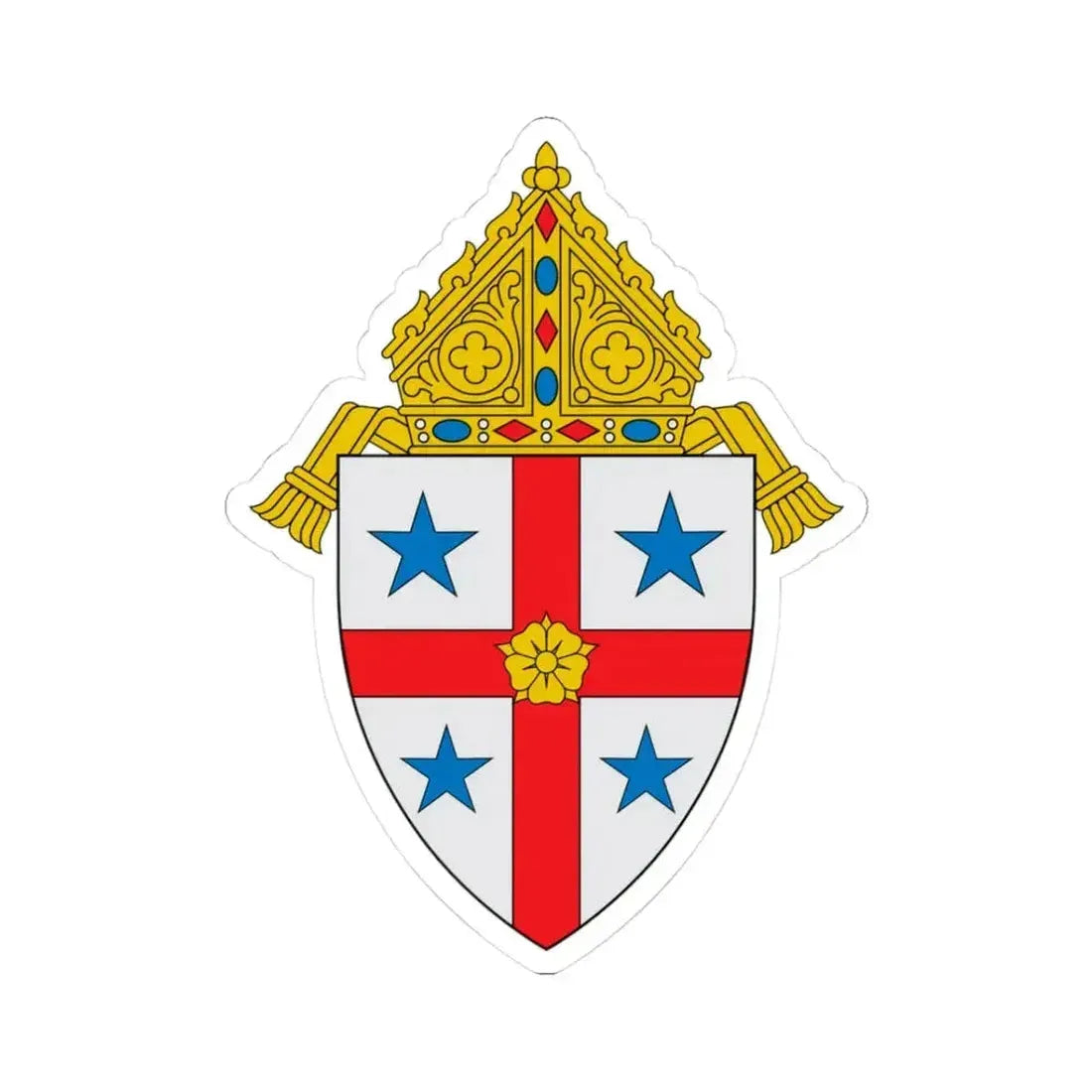 Diocese of Savannah - STICKER Vinyl Kiss-Cut Decal 3 Inch White - The Sticker Space