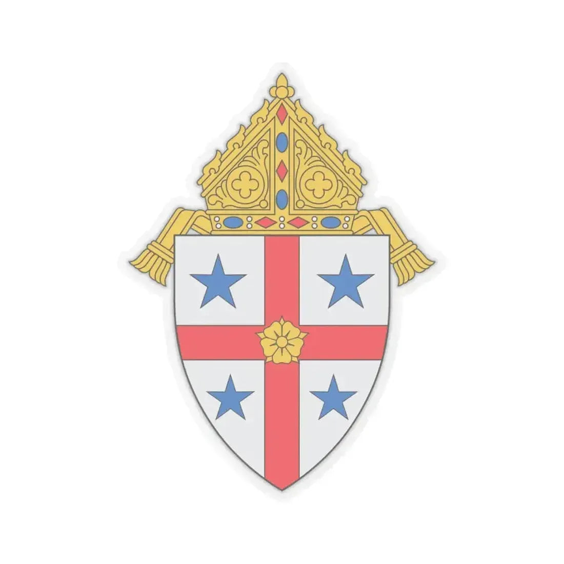 Diocese of Savannah - STICKER Vinyl Kiss-Cut Decal 4 Inch Transparent - The Sticker Space