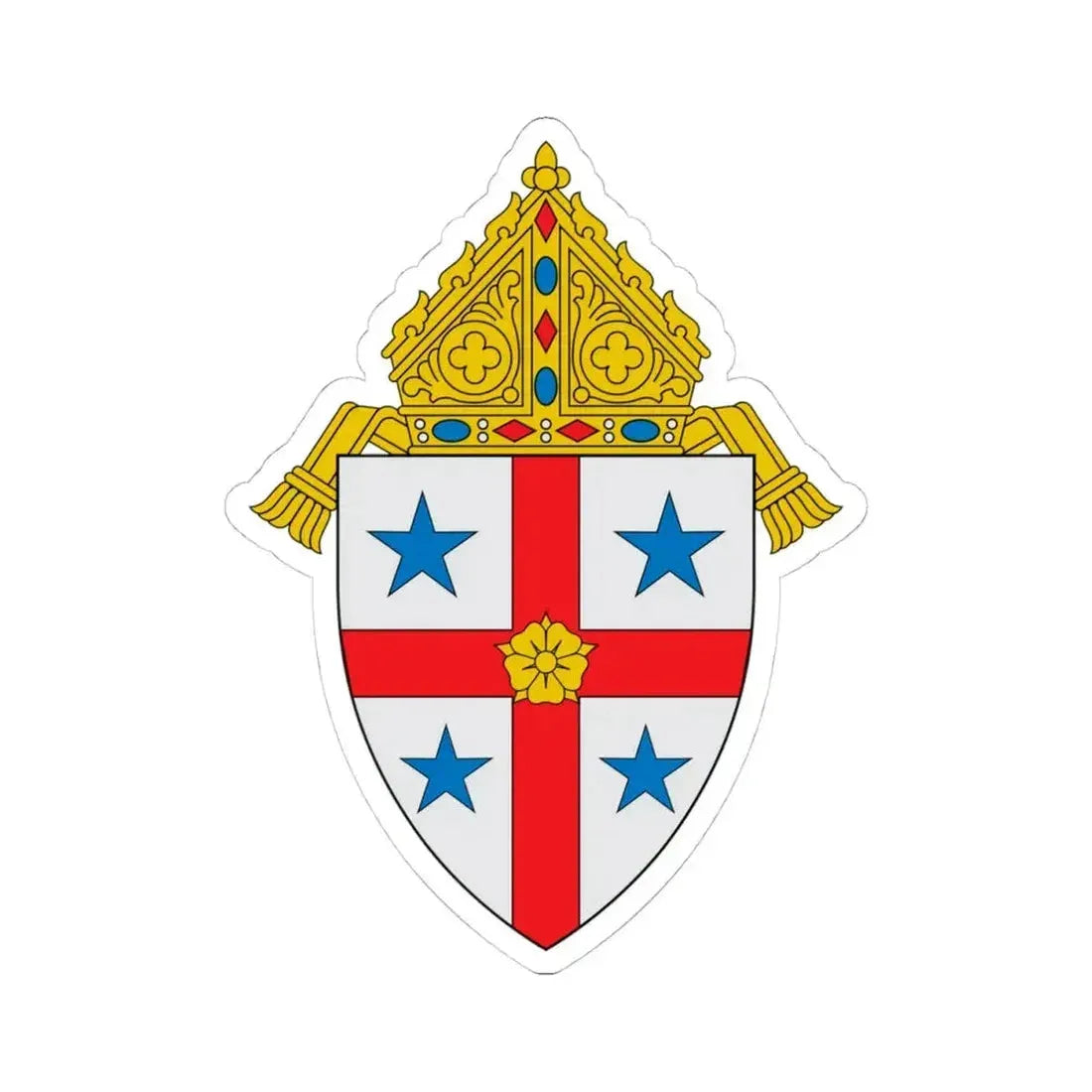Diocese of Savannah - STICKER Vinyl Kiss-Cut Decal 4 Inch White - The Sticker Space