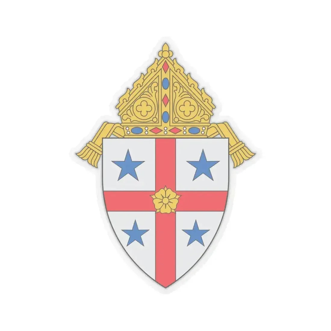 Diocese of Savannah - STICKER Vinyl Kiss-Cut Decal 6 Inch Transparent - The Sticker Space