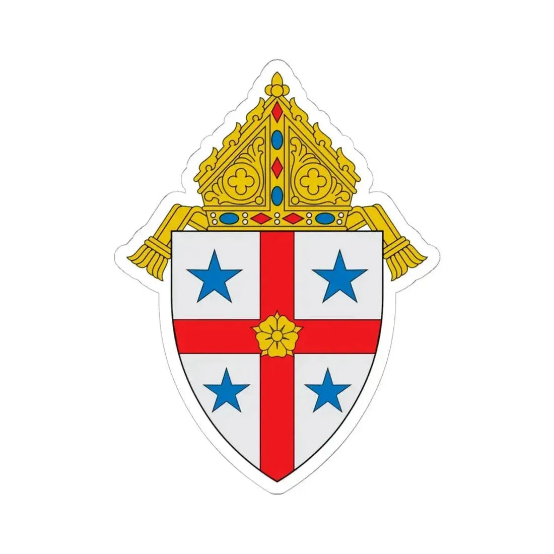 Diocese of Savannah - STICKER Vinyl Kiss-Cut Decal 6 Inch White - The Sticker Space
