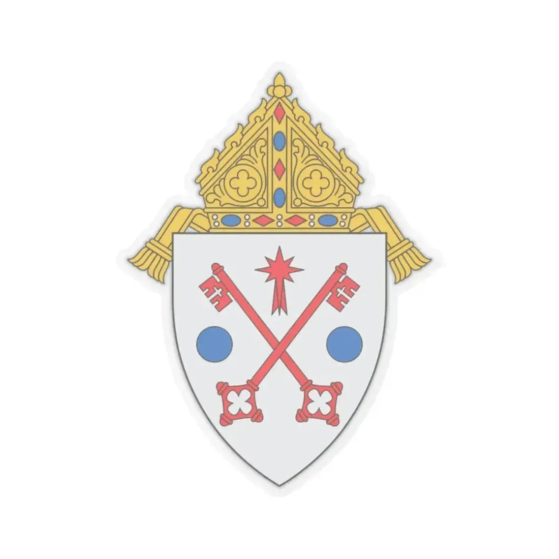 Diocese of Scranton - STICKER Vinyl Kiss-Cut Decal 2 Inch Transparent - The Sticker Space