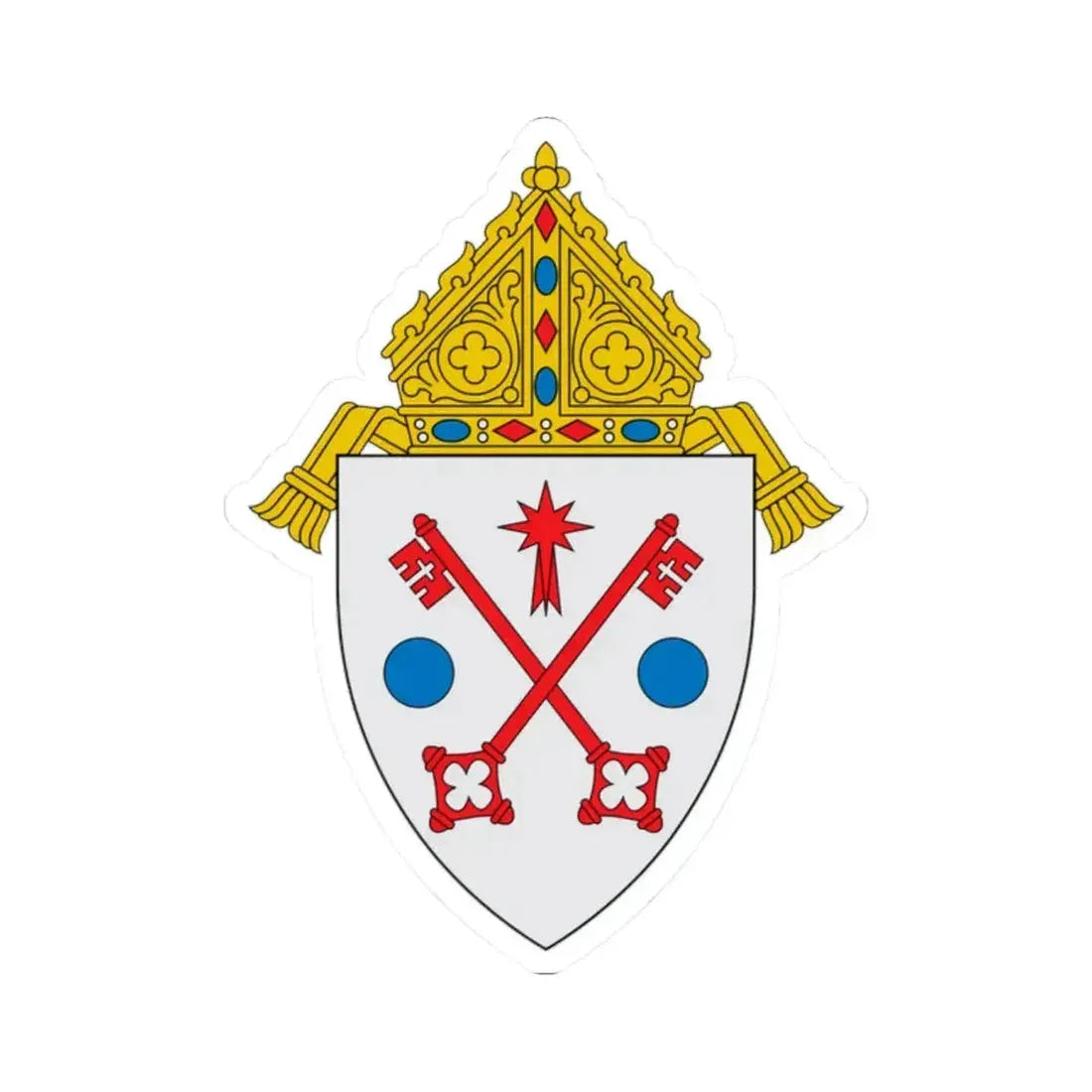 Diocese of Scranton - STICKER Vinyl Kiss-Cut Decal 2 Inch White - The Sticker Space