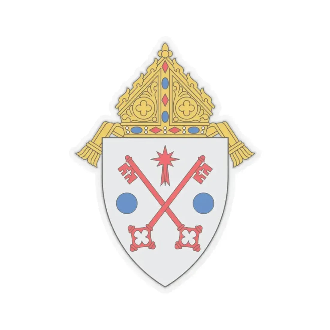 Diocese of Scranton - STICKER Vinyl Kiss-Cut Decal 3 Inch Transparent - The Sticker Space