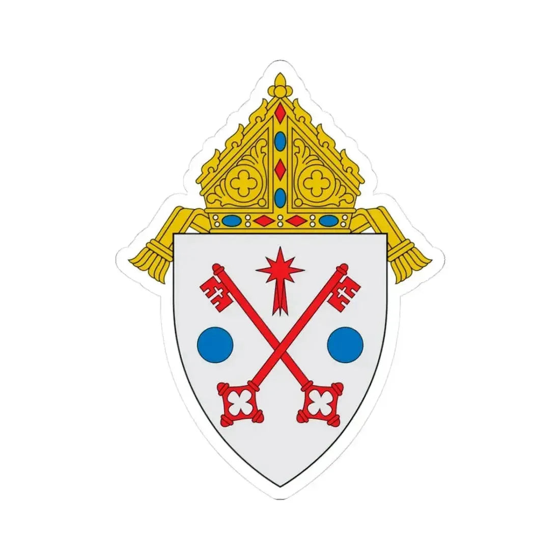 Diocese of Scranton - STICKER Vinyl Kiss-Cut Decal 3 Inch White - The Sticker Space
