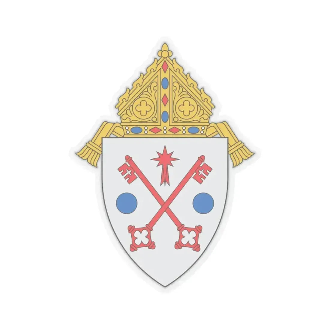 Diocese of Scranton - STICKER Vinyl Kiss-Cut Decal 4 Inch Transparent - The Sticker Space