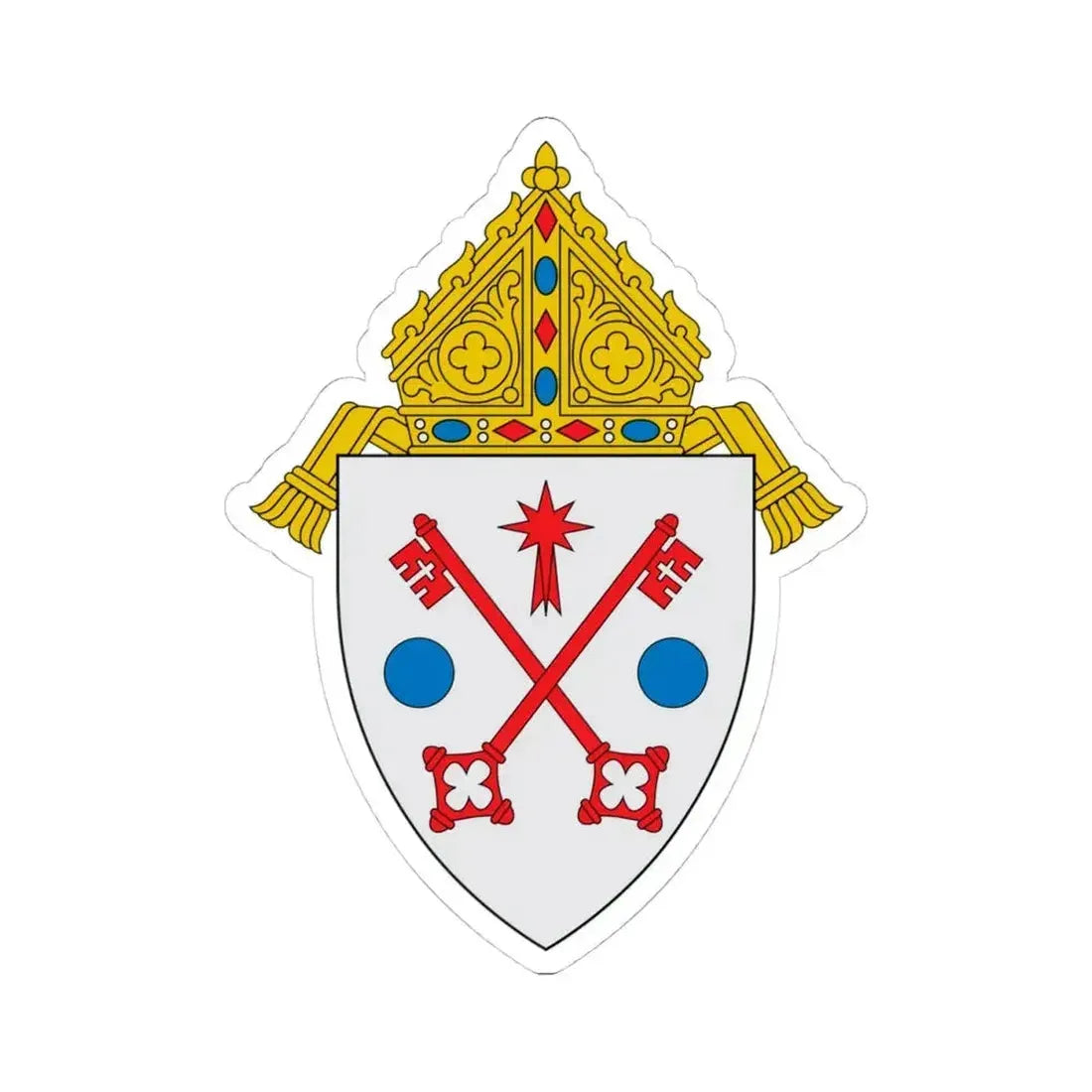 Diocese of Scranton - STICKER Vinyl Kiss-Cut Decal 4 Inch White - The Sticker Space