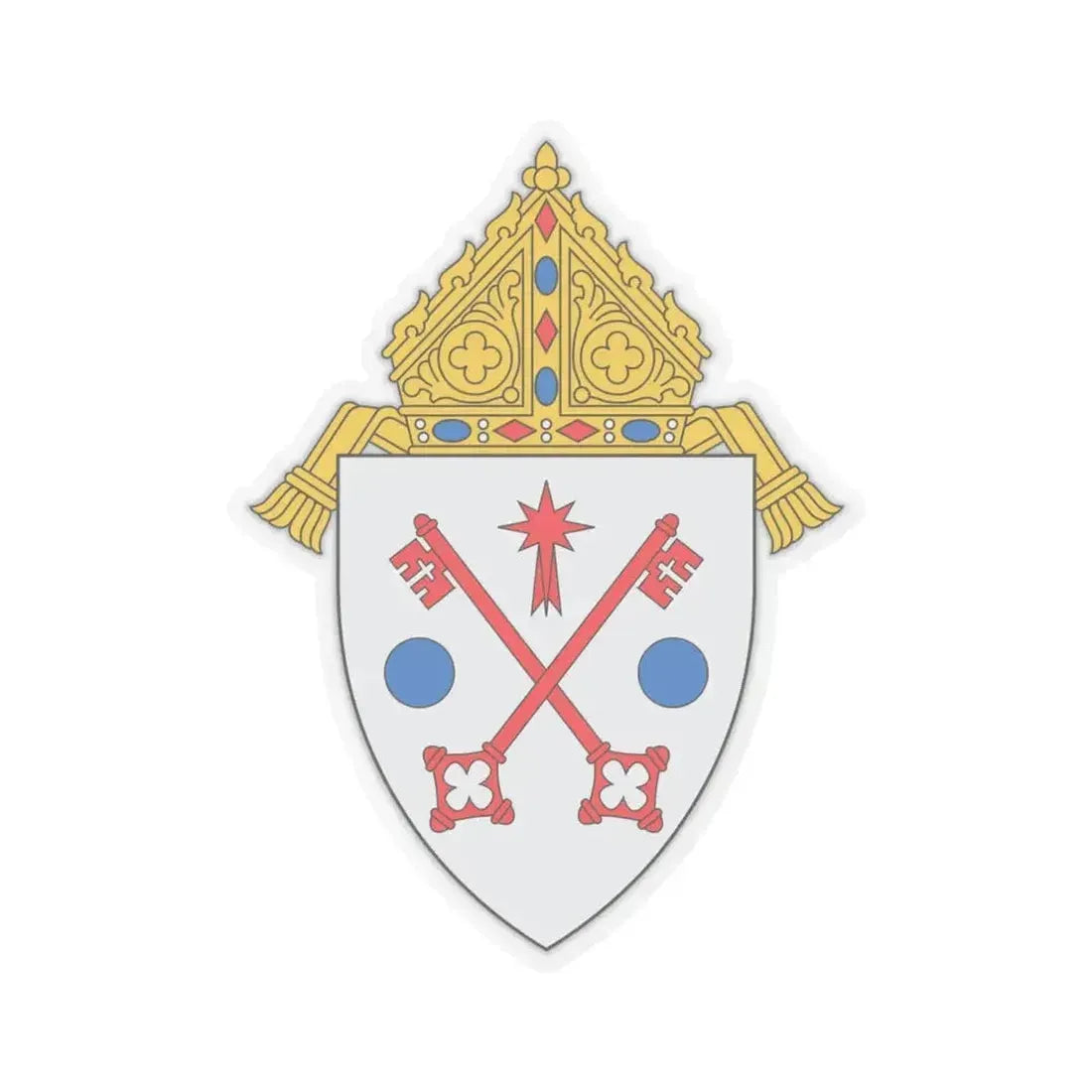 Diocese of Scranton - STICKER Vinyl Kiss-Cut Decal 6 Inch Transparent - The Sticker Space