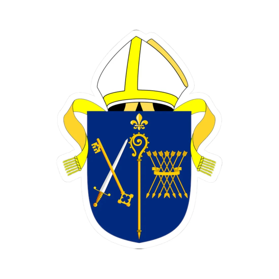 Diocese of Sheffield arms (England) (Coat of Arms) STICKER Vinyl Kiss-Cut Decal - The Sticker Space