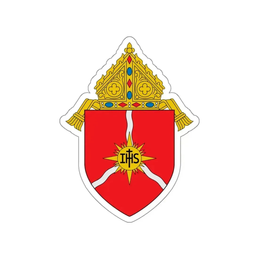 Diocese of Shreveport - STICKER Vinyl Die-Cut Decal White Die-Cut 3 Inch - The Sticker Space