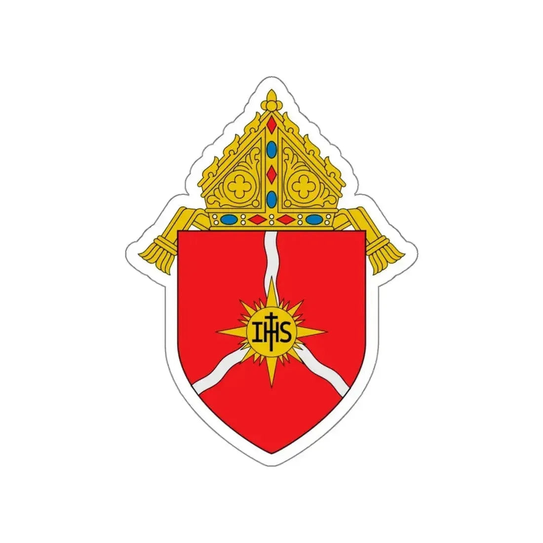 Diocese of Shreveport - STICKER Vinyl Die-Cut Decal White Die-Cut 4 Inch - The Sticker Space