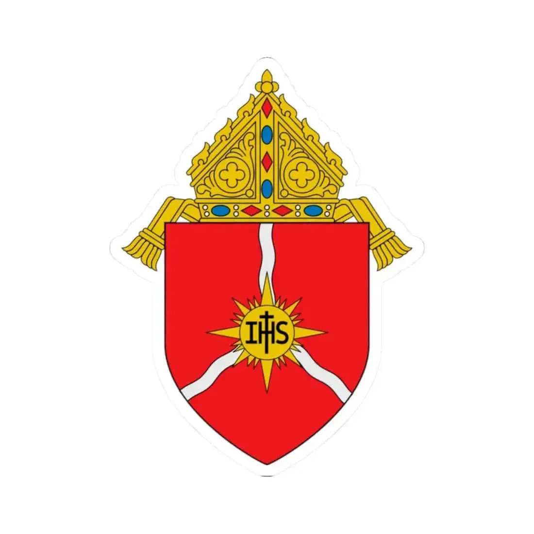 Diocese of Shreveport - STICKER Vinyl Kiss-Cut Decal 2 Inch White - The Sticker Space