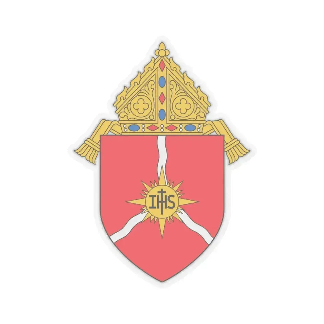 Diocese of Shreveport - STICKER Vinyl Kiss-Cut Decal 4 Inch Transparent - The Sticker Space