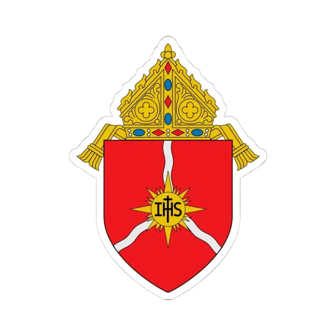 Diocese of Shreveport - STICKER Vinyl Kiss-Cut Decal 4 Inch White - The Sticker Space