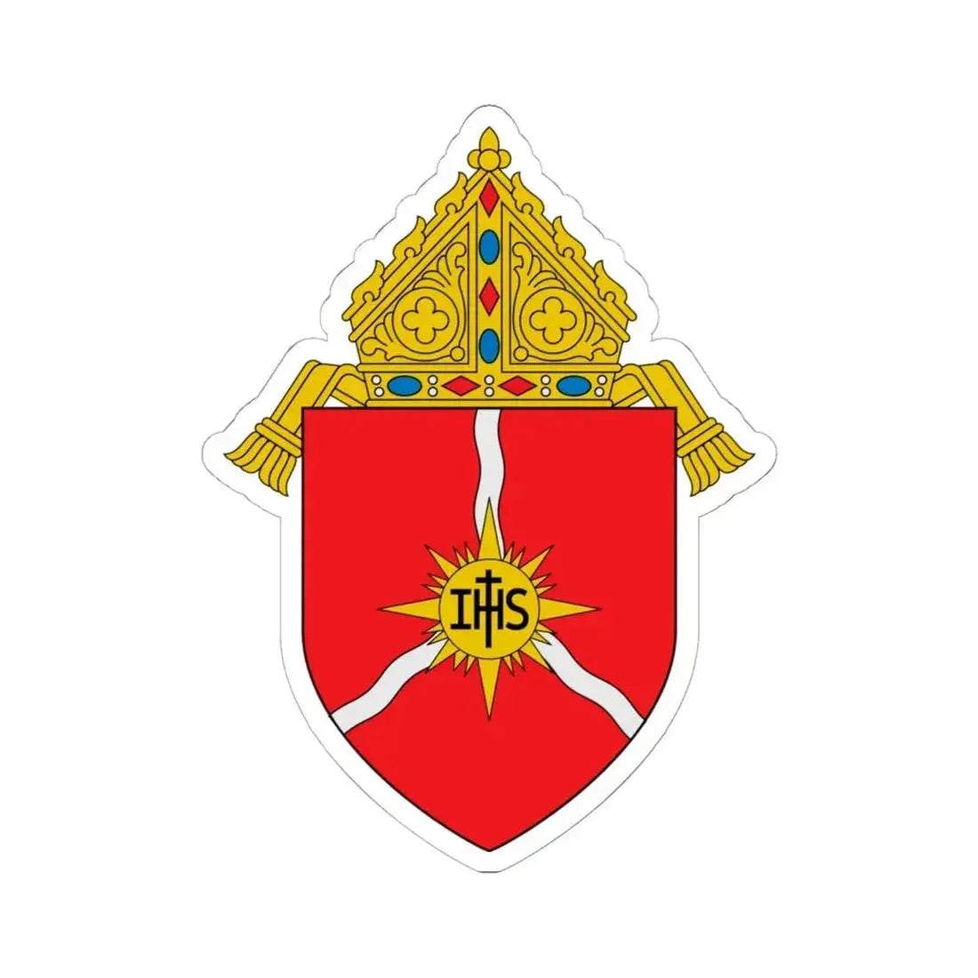 Diocese of Shreveport - STICKER Vinyl Kiss-Cut Decal 6 Inch White - The Sticker Space