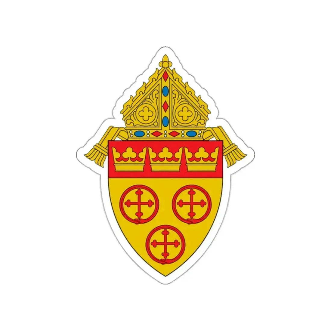 Diocese of Sioux City - STICKER Vinyl Die-Cut Decal White Die-Cut 2 Inch - The Sticker Space