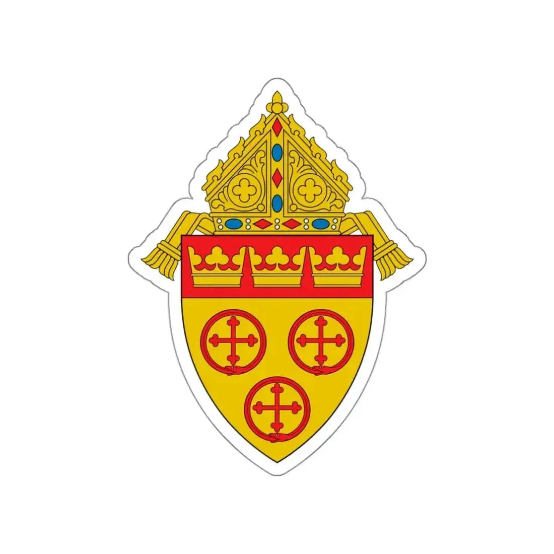 Diocese of Sioux City - STICKER Vinyl Die-Cut Decal White Die-Cut 3 Inch - The Sticker Space