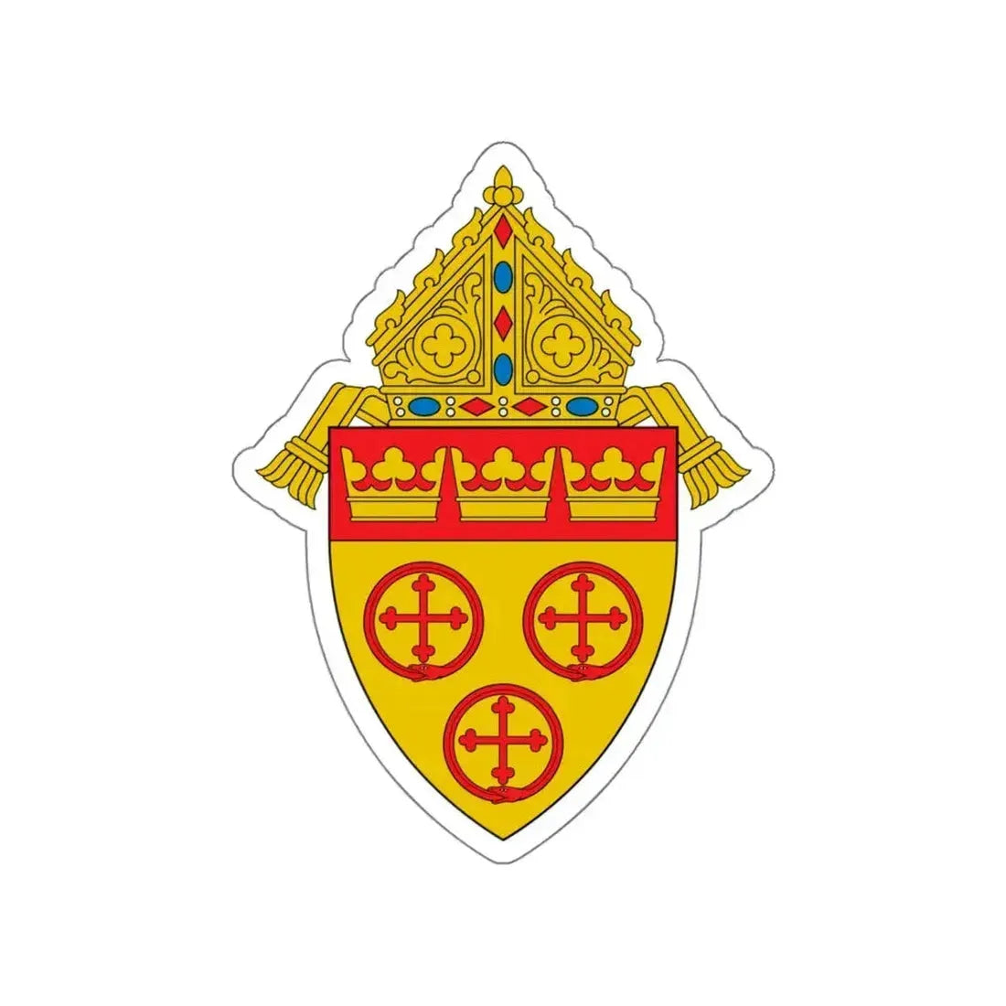 Diocese of Sioux City - STICKER Vinyl Die-Cut Decal White Die-Cut 6 Inch - The Sticker Space