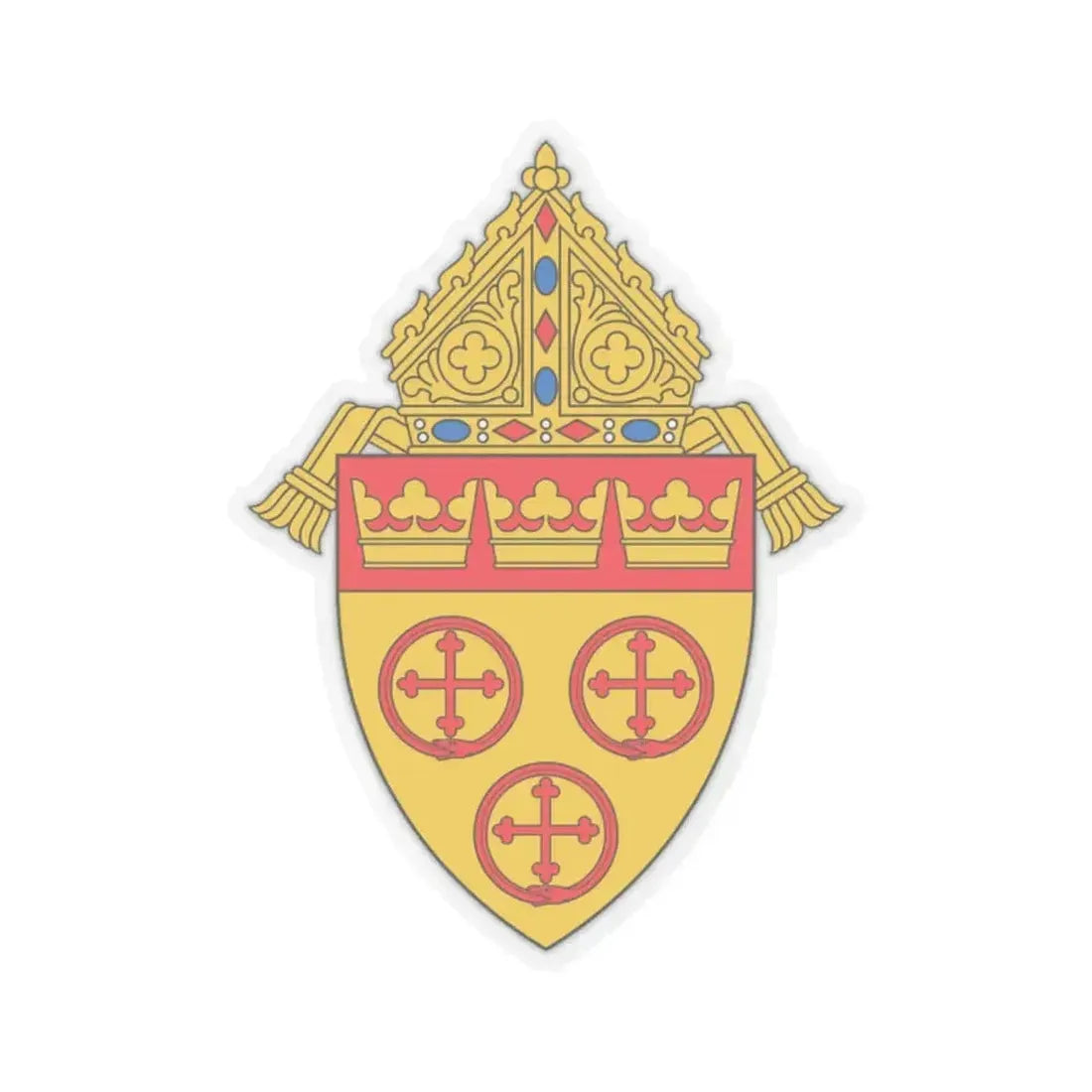 Diocese of Sioux City - STICKER Vinyl Kiss-Cut Decal 2 Inch Transparent - The Sticker Space