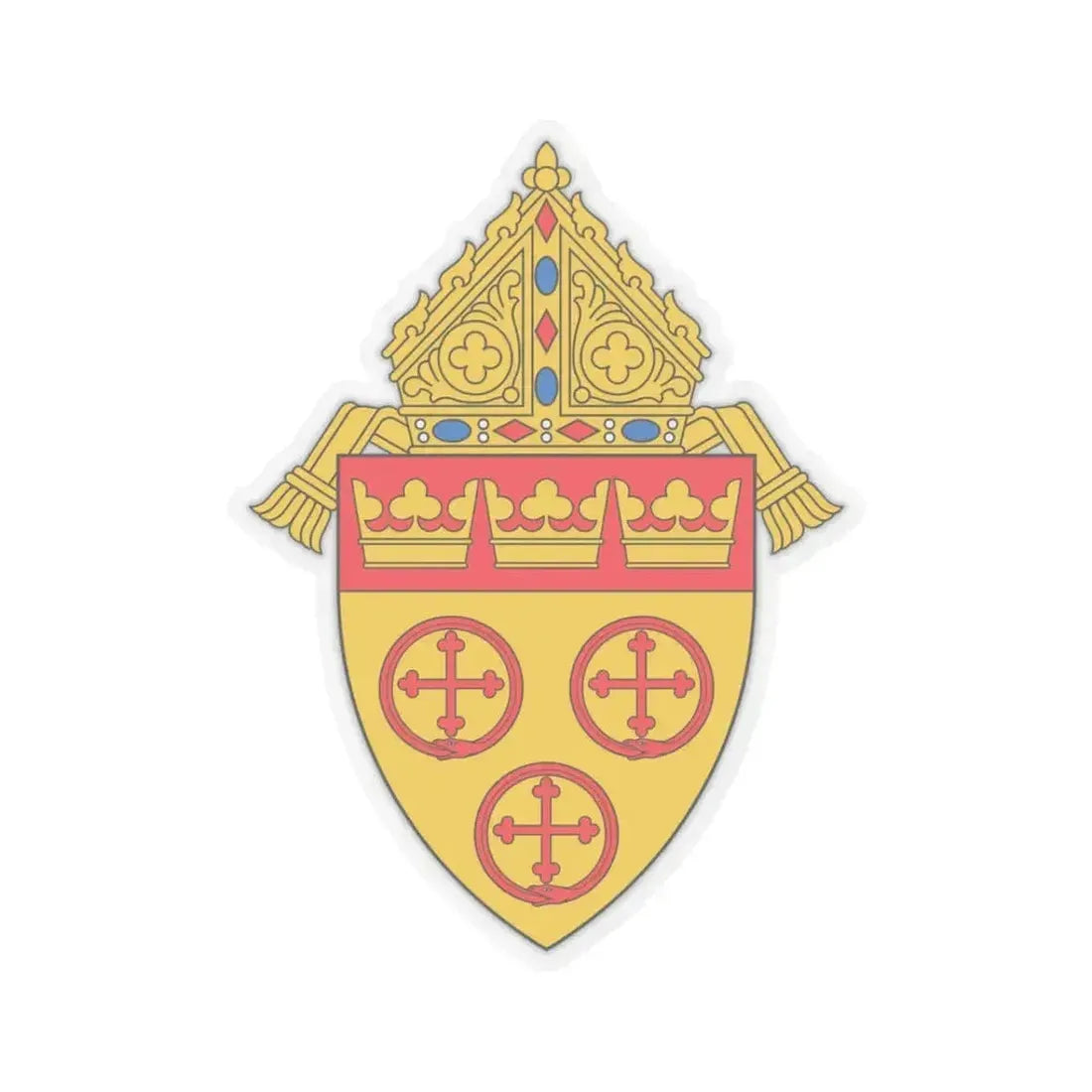 Diocese of Sioux City - STICKER Vinyl Kiss-Cut Decal 3 Inch Transparent - The Sticker Space