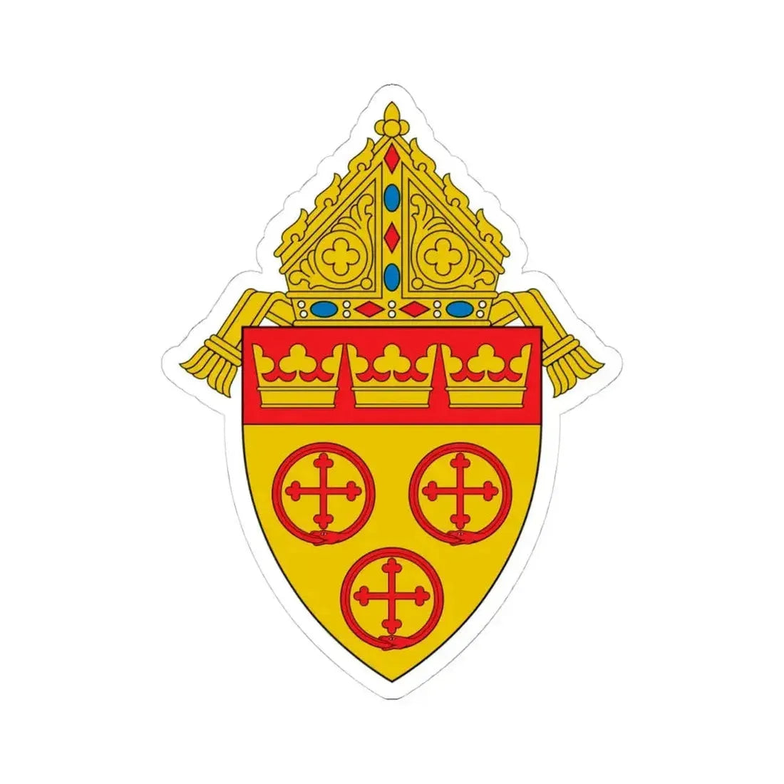 Diocese of Sioux City - STICKER Vinyl Kiss-Cut Decal 4 Inch White - The Sticker Space