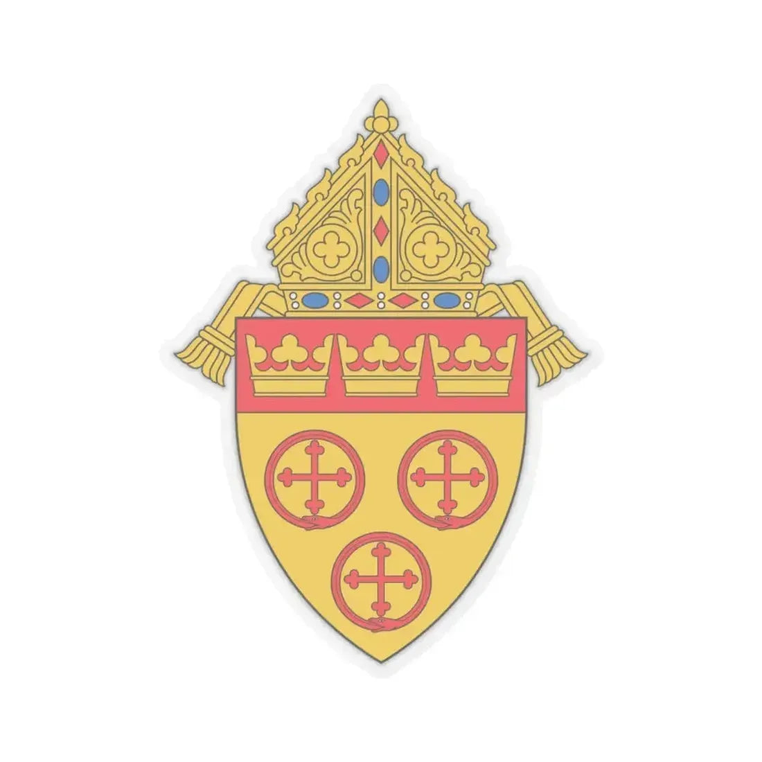 Diocese of Sioux City - STICKER Vinyl Kiss-Cut Decal 6 Inch Transparent - The Sticker Space