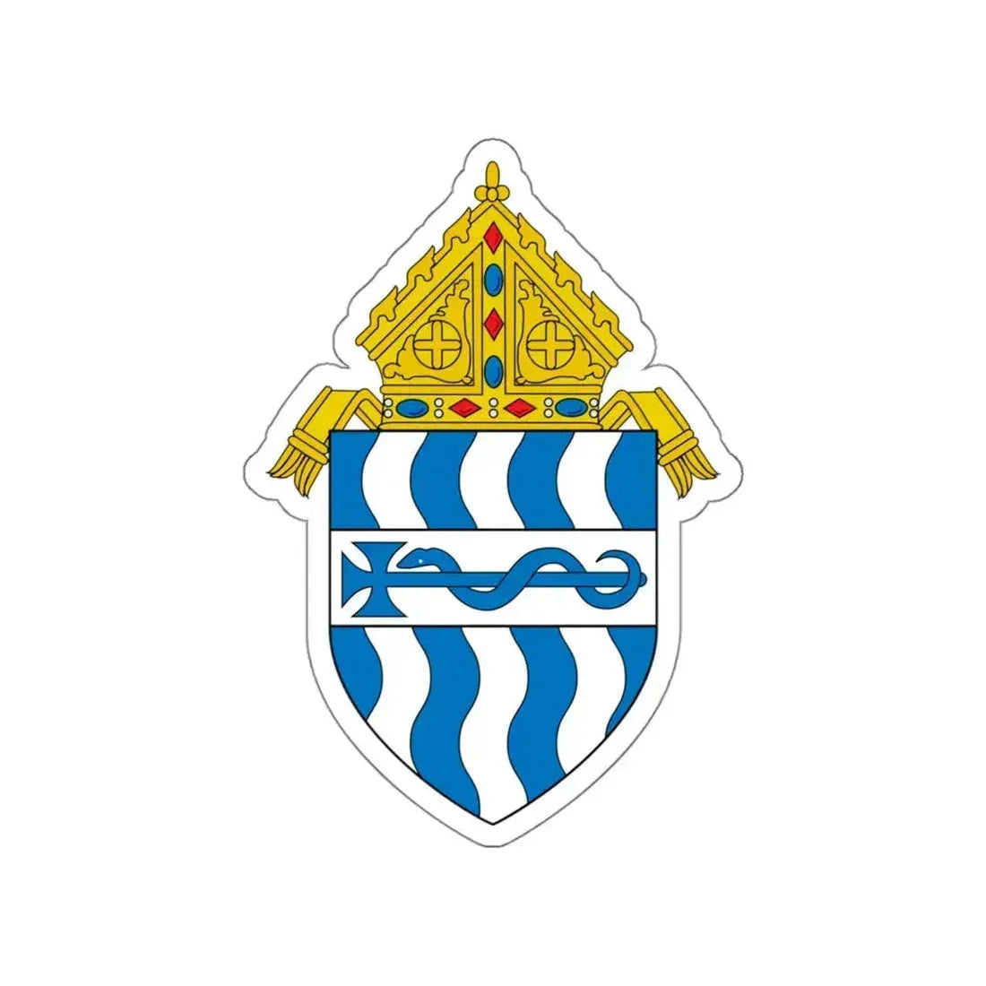 Diocese of Sioux Falls, SD - STICKER Vinyl Die-Cut Decal White Die-Cut 6 Inch - The Sticker Space