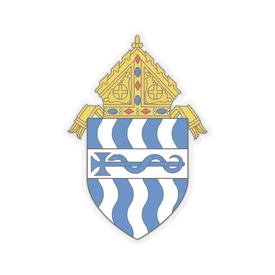 Diocese of Sioux Falls, SD - STICKER Vinyl Kiss-Cut Decal 4 Inch Transparent - The Sticker Space