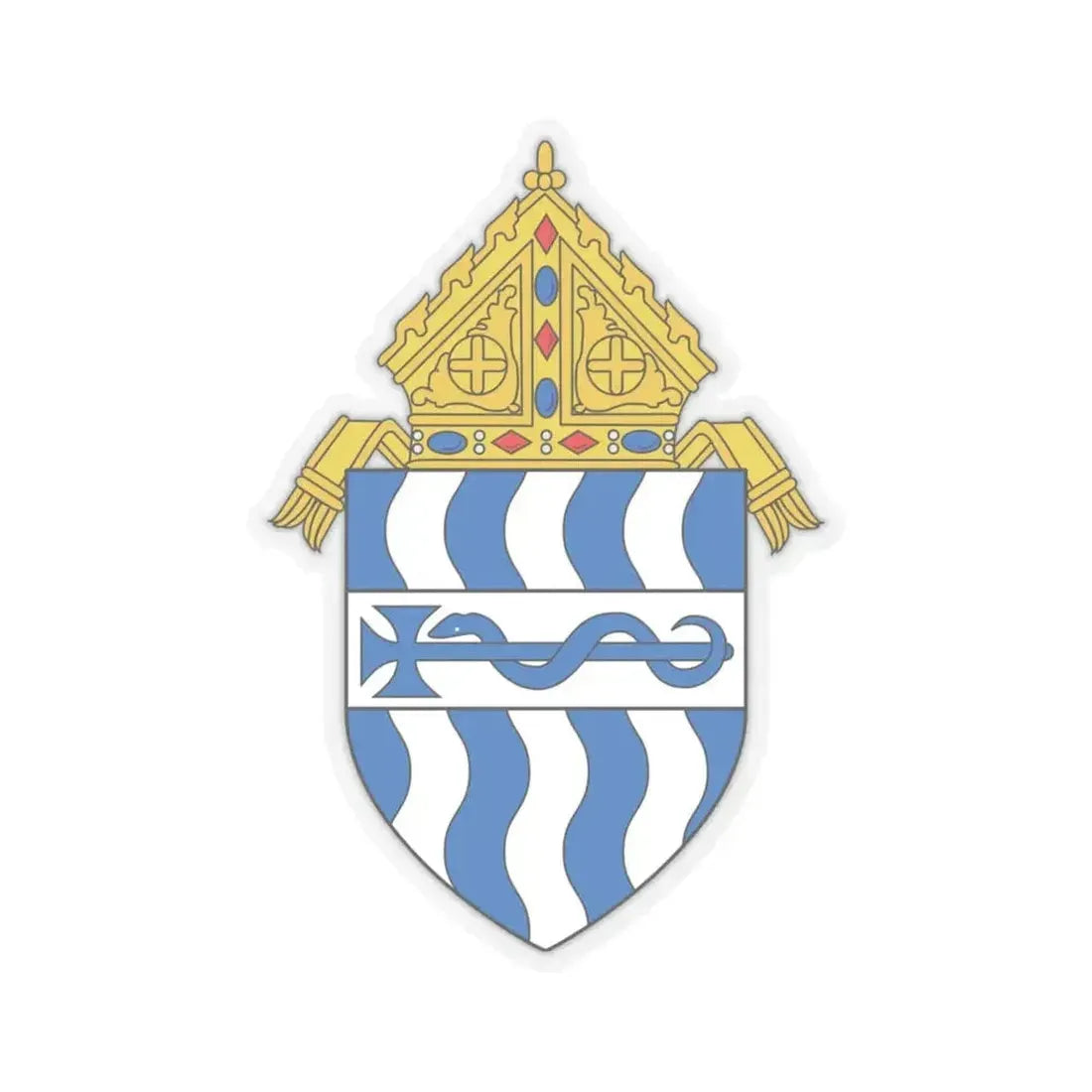 Diocese of Sioux Falls, SD - STICKER Vinyl Kiss-Cut Decal 6 Inch Transparent - The Sticker Space