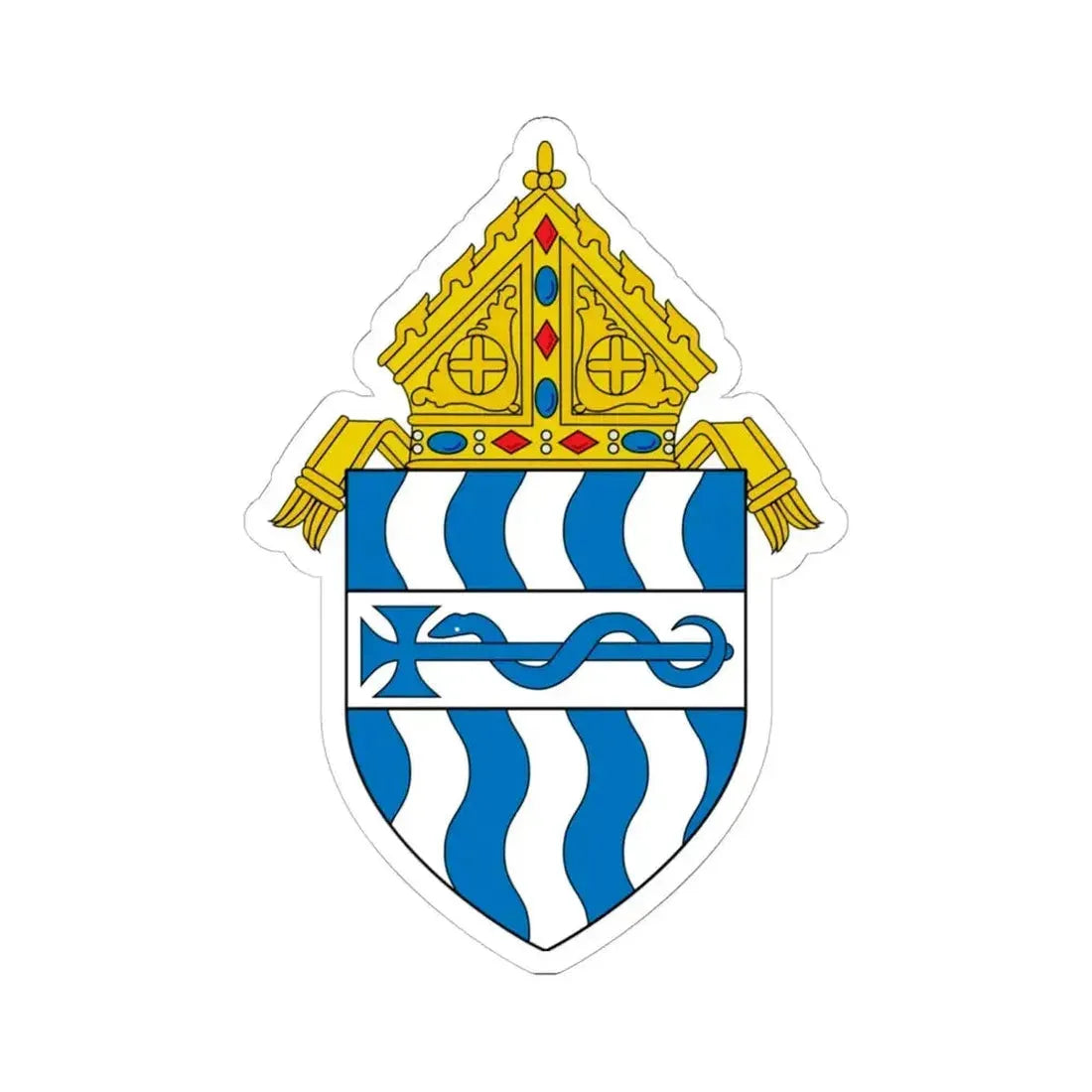 Diocese of Sioux Falls, SD - STICKER Vinyl Kiss-Cut Decal 6 Inch White - The Sticker Space