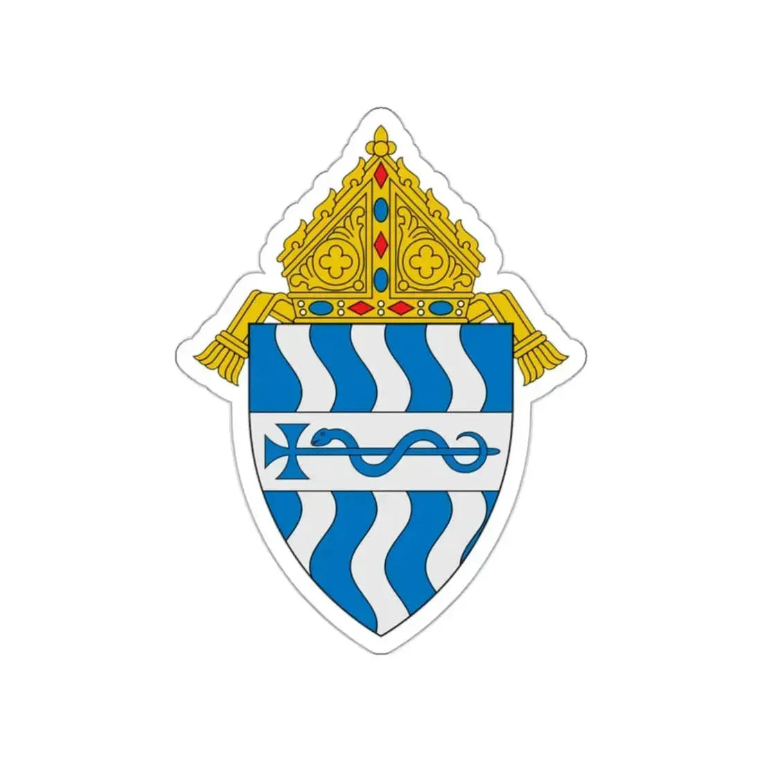 Diocese of Sioux Falls - STICKER Vinyl Die-Cut Decal White Die-Cut 2 Inch - The Sticker Space