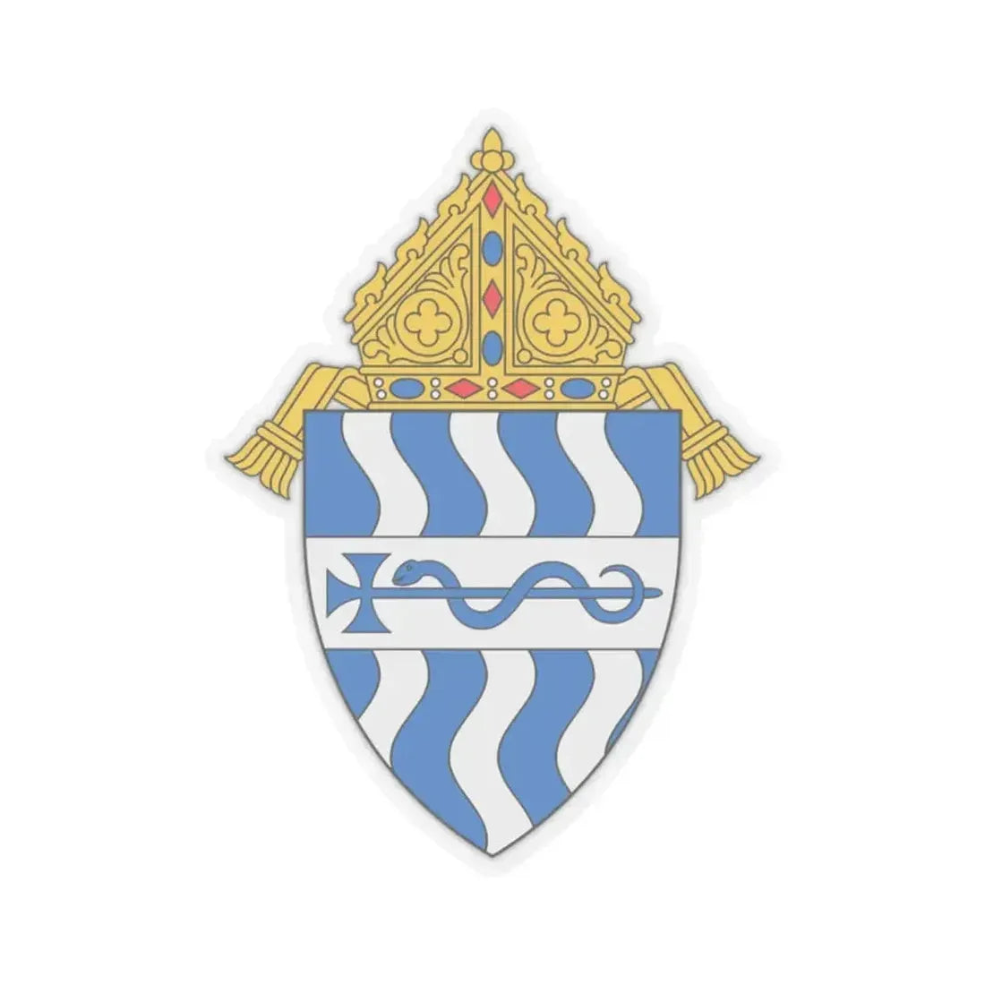 Diocese of Sioux Falls - STICKER Vinyl Kiss-Cut Decal 2 Inch Transparent - The Sticker Space