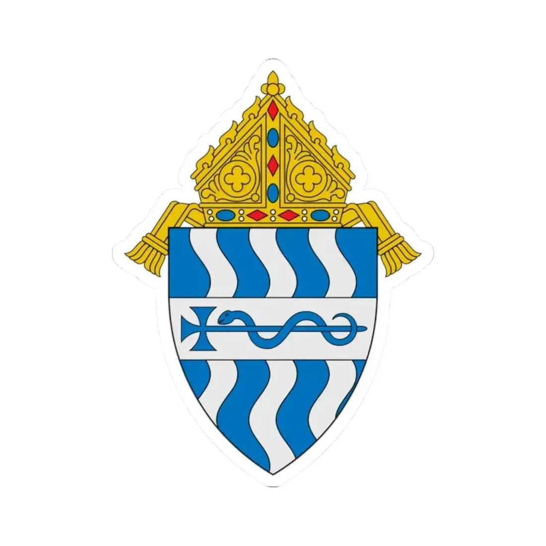 Diocese of Sioux Falls - STICKER Vinyl Kiss-Cut Decal 2 Inch White - The Sticker Space