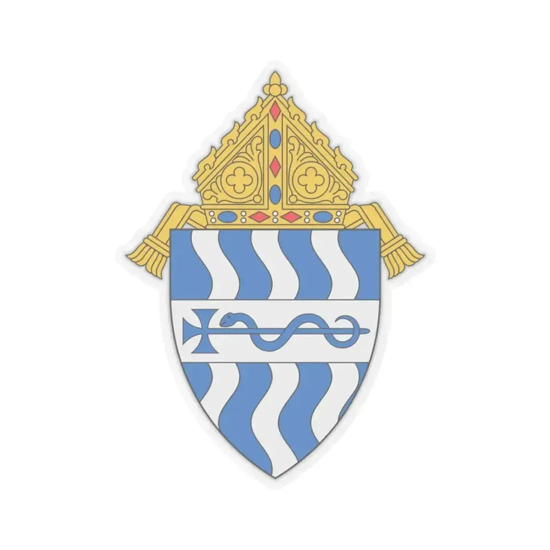 Diocese of Sioux Falls - STICKER Vinyl Kiss-Cut Decal 3 Inch Transparent - The Sticker Space