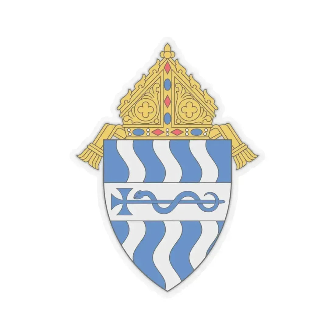 Diocese of Sioux Falls - STICKER Vinyl Kiss-Cut Decal 4 Inch Transparent - The Sticker Space