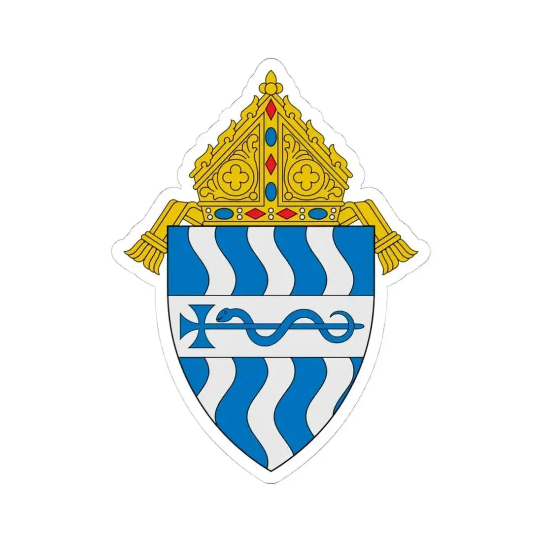 Diocese of Sioux Falls - STICKER Vinyl Kiss-Cut Decal 4 Inch White - The Sticker Space