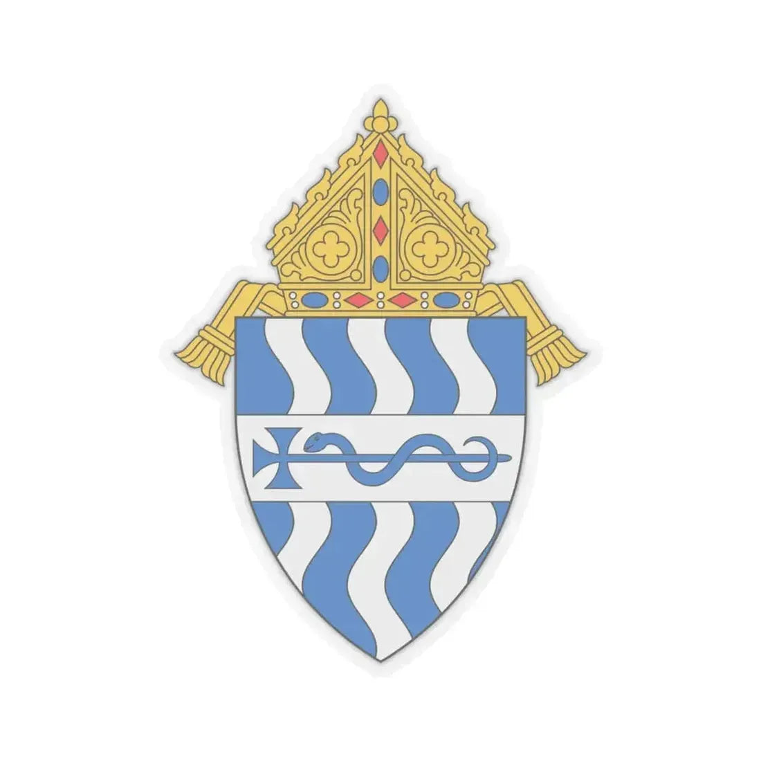 Diocese of Sioux Falls - STICKER Vinyl Kiss-Cut Decal 6 Inch Transparent - The Sticker Space
